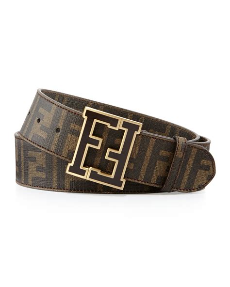 fendi brown leather belt.